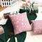 Set of 2 Soft Faux Fur Christmas Throw Pillow Covers 18x18 Inch, Pink Snowflake Glitter Decorative Cushion Cases for Bed, Sofa, Chair & Home Décor
